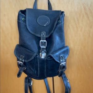 Roots leather backpack purse